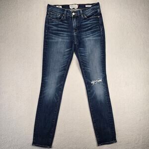 VTG Lucky Brand USA Jeans Womens 6/28 White Oak Cone Denim Brooke Skinny Ankle